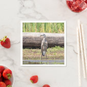 Great Blue Heron stehend in Lake Champlain Serviette (Beispiel)