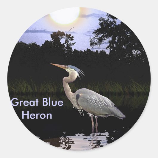 GREAT BLUE HERON Stickers (Vorderseite)