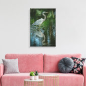 "Great Blue Heron" Stretched Canvas Print Leinwanddruck (Insitu (Wohnzimmer))