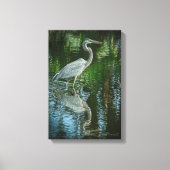 "Great Blue Heron" Stretched Canvas Print Leinwanddruck (Vorderseite)