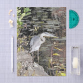 Great Blue Heron Stretched Canvas Print Seidenpapier (Handwerk)