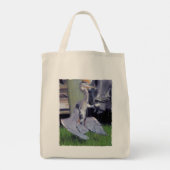 Great Blue Heron sunbathing Tote Bag Tragetasche (Rückseite)