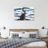 Great Blue Heron Sunset Vibe Leinwanddruck (Insitu (Schlafzimmer))