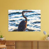 Great Blue Heron Sunset Vibe Leinwanddruck (Insitu (Wohnzimmer))