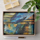 Great Blue Heron Sunset Wildblumen Landschaft Seidenpapier (Geschenk)