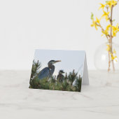 Great Blue Heron und sein Baby Karte (Gelbe Blume)