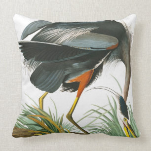 Great Blue Heron von John James Audubon Kissen