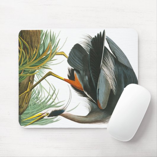 Great Blue Heron von John James Audubon Mousepad (Mit Mouse)