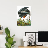 Great Blue Heron von John James Audubon Poster (Heimbüro)