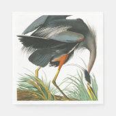 Great Blue Heron von John James Audubon Serviette (Vorderseite)