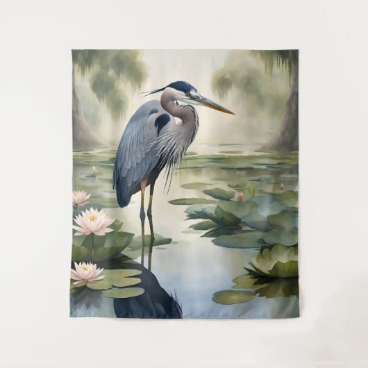 Great Blue Heron Wandteppich (Vorderseite)