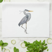 Great Blue Heron Watercolor Küchentuch (Gefaltet)