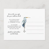 Great Blue Heron Waterfront Neue Adresse Ankündigungspostkarte (Rückseite)