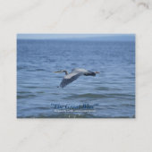 Great Blue Heron Wildlife Business Card Visitenkarte (Rückseite)