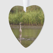 Great Blue Heron Wildlife Lake Ded Foto Custom Ornament (Vorderseite)