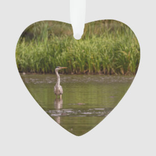 Great Blue Heron Wildlife Lake Ded Foto Custom Ornament