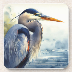 Great Blue Heron Wildlife Wetlands Bird Art Nature Getränkeuntersetzer