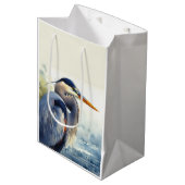 Great Blue Heron Wildlife Wetlands Bird Art Nature Mittlere Geschenktüte (Vorderseite Schrägansicht)