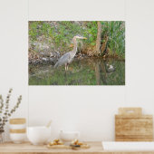Great Blue Heron Woodland Poster (Küche)