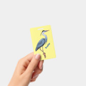 Great blue herone Cartoon Illustration Ausweis (Handheld)
