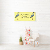 Great blue herone Cartoon Illustration Banner (Insitu)