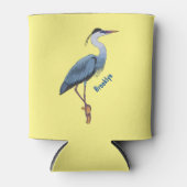 Great blue herone Cartoon Illustration Dosenkühler (Vorderseite)