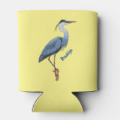 Great blue herone Cartoon Illustration Dosenkühler (Rückseite)