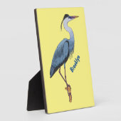 Great blue herone Cartoon Illustration Fotoplatte (Seite)