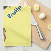 Great blue herone Cartoon Illustration Geschirrtuch (Viertel Falte)