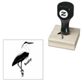 Great blue herone Cartoon Illustration Gummistempel (Stempel)