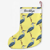 Great blue herone Cartoon Illustration Kleiner Weihnachtsstrumpf (Rückseite)