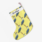 Great blue herone Cartoon Illustration Kleiner Weihnachtsstrumpf (Rückseite (Hängend))