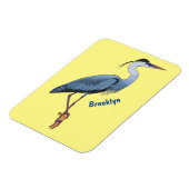 Great blue herone Cartoon Illustration Magnet (Linke Seite)