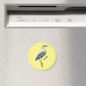 Great blue herone Cartoon Illustration Magnet (In Situ (Geschirrspüler))