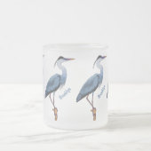 Great blue herone Cartoon Illustration Mattglastasse (Mittel)