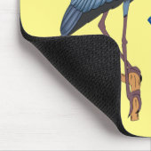 Great blue herone Cartoon Illustration Mousepad (Ecke)