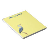 Great blue herone Cartoon Illustration Notizblock (angewinkelt)