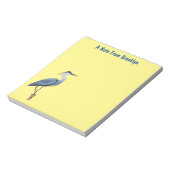 Great blue herone Cartoon Illustration Notizblock (Rotiert)