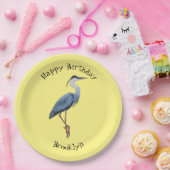 Great blue herone Cartoon Illustration Pappteller (Party)