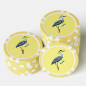 Great blue herone Cartoon Illustration Pokerchips (Stapel)