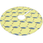 Great blue herone Cartoon Illustration Polyester Weihnachtsbaumdecke (Schrägansicht)