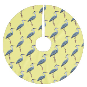 Great blue herone Cartoon Illustration Polyester Weihnachtsbaumdecke