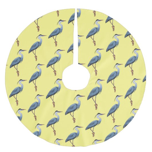 Great blue herone Cartoon Illustration Polyester Weihnachtsbaumdecke (Vorderseite)
