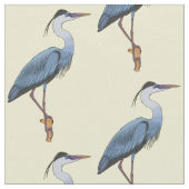 Great blue herone Cartoon Illustration Stoff (Nahaufnahme)