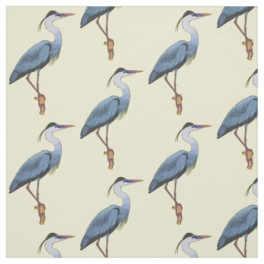 Great blue herone Cartoon Illustration Stoff (Muster)