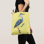 Great blue herone Cartoon Illustration Tasche (Von Nahem)