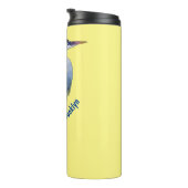 Great blue herone Cartoon Illustration Thermosbecher (Nach rechts gedreht)