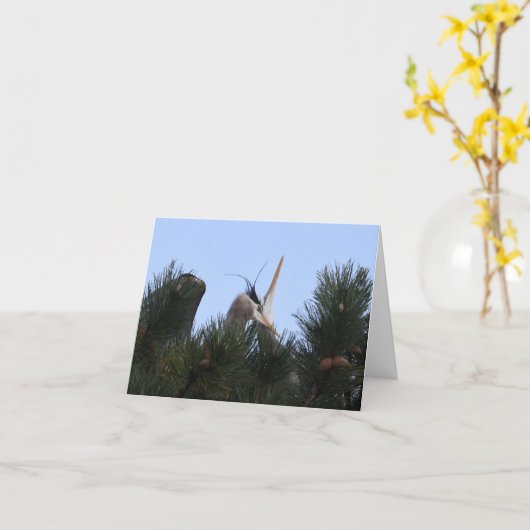 Great Blue Herons Caressing Karte (Gelbe Blume)