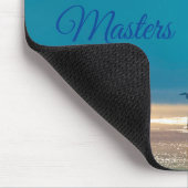 Great Blue Herons Take Flight - Aquamarine Fischer Mousepad (Ecke)