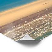 Great Blue Herons Take Flight -Teal Poster (Ecke)